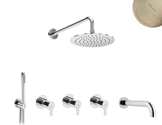 Система скрытого монтажа для ванны Bruma Leaf на 3 потока Set 167 120 1 MM-TripleB, Morning Mist			 Система скрытого монтажа для ванны Bruma Leaf на 3 потока Set 167 120 1 MM-TripleB, Morning Mist